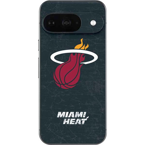 NBA Miami Heat Black Partial Logo Google Pixel 9 Skin